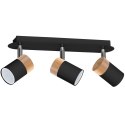 Lampa sufitowa JOKER BLACK/WOOD 3xGU10