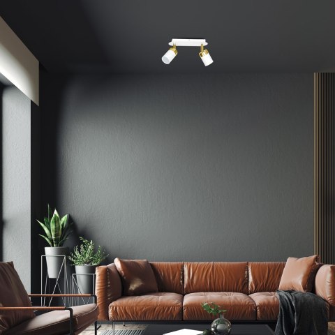 Lampa sufitowa Joker 2xGU10 Biały/Złoty