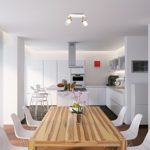 Lampa sufitowa Joker 2xGU10 Biały/Złoty