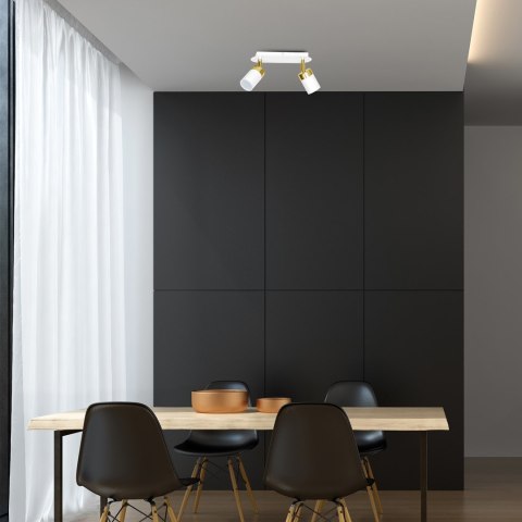 Lampa sufitowa Joker 2xGU10 Biały/Złoty