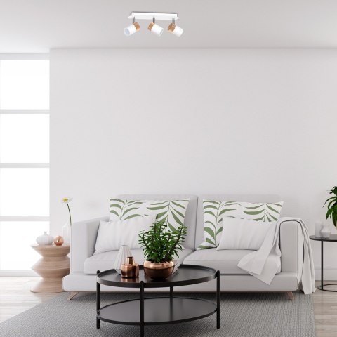 Lampa sufitowa Joker 3xGU10 Biały/Drewno