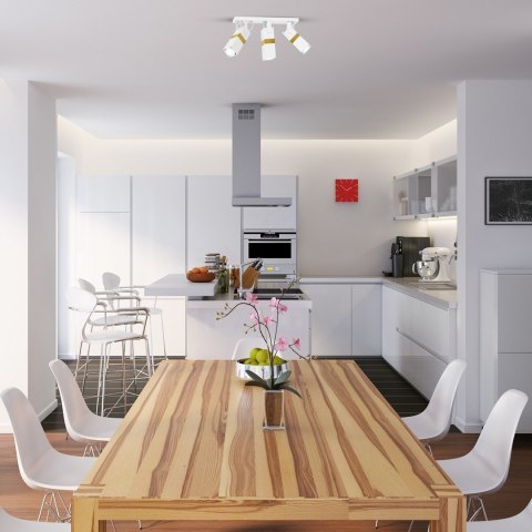 Lampa sufitowa Vidar 3xGU10 Biały/Złoty