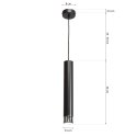 Lampa wisząca DANI BLACK/CHROME 1xGU10