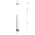 Lampa wisząca DANI WHITE/CHROME 1xGU10