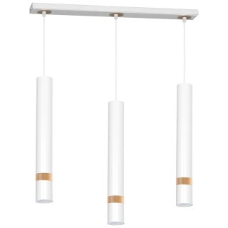 Lampa wisząca Joker Biały / Drewno 3xGU10