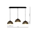 Lampa wisząca LISA BLACK 3xE27