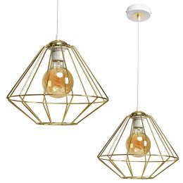 Lampa wisząca LUPO WHITE/GOLD 1xE27