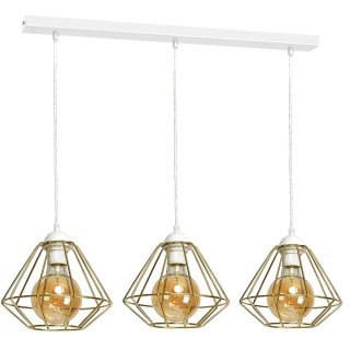 Lampa wisząca Lupo 3xE27 Biały/Złoty