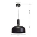 Lampa wisząca MALMO BLACK/CHROME 1xE27