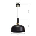 Lampa wisząca MALMO BLACK/GOLD 1xE27