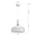 Lampa wisząca MALMO WHITE/GOLD 1xE27