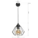 Lampa wisząca NORMAN BLACK 1xE27