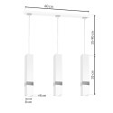 Lampa wisząca VIDAR WHITE/CHROME 3xGU10