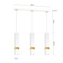 Lampa wisząca VIDAR WHITE/GOLD 3xGU10