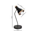 Lampa stołowa HOLLY BLACK / WOOD 1xE27 60W