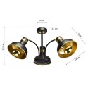 Lampa sufitowa MARGO BLACK/GOLD 3xE27