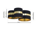 Lampa sufitowa PALMIRA BLACK / GOLD 3xE27