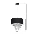 Lampa wisząca ALMERIA BLACK/CHROME 1xE27