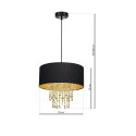 Lampa wisząca ALMERIA BLACK/GOLD 1xE27