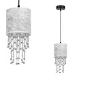 Lampa wisząca ALMERIA SILVER/BLACK 1xE27