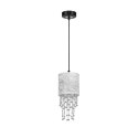 Lampa wisząca ALMERIA SILVER/BLACK 1xE27