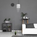 Lampa wisząca ALMERIA SILVER/BLACK 1xE27