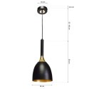 Lampa wisząca CLARK BLACK/GOLD 1xE27