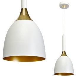 Lampa wisząca CLARK WHITE/GOLD 1xE27