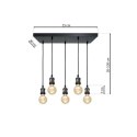 Lampa wisząca EDISON CZARNY 5xE27