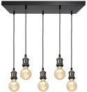 Lampa wisząca EDISON CZARNY 5xE27