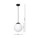 Lampa wisząca LIMA BLACK 1xE27