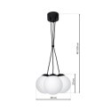 Lampa wisząca LIMA BLACK 3xE14