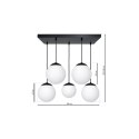 Lampa wisząca LIMA BLACK 5xE14