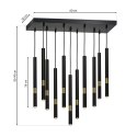 Lampa wisząca MONZA BLACK/GOLD 11xG9 8W