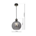 Lampa wisząca OMEGA BLACK/GOLD 1xE27