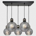 Lampa wisząca OMEGA BLACK/GOLD 5xE27 Prostokąt