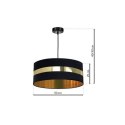 Lampa wisząca PALMIRA BLACK / GOLD 1xE27 60W