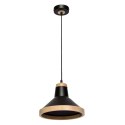 Lampa wisząca SALMA BLACK / WOOD 1xE27 60W