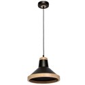 Lampa wisząca SALMA BLACK / WOOD 1xE27 60W