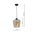 Lampa wisząca SANTIAGO AMBER 1xE27