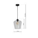 Lampa wisząca SANTIAGO CLEAR 1xE27