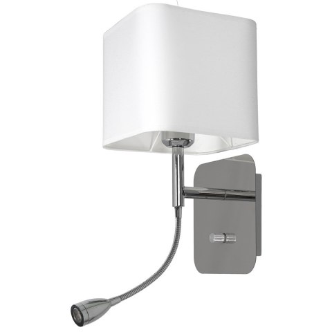 Kinkiet Napoli 1xE27 + 1W LED Biały / Chrome Kinkiet Napoli 1xE27 + 1W LED Biały / Chrome