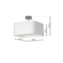 Lampa podsufitowa NAPOLI WHITE/CHROME 1xE27