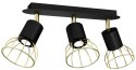 Lampa sufitowa DANTE Black/Gold 3x mini GU10