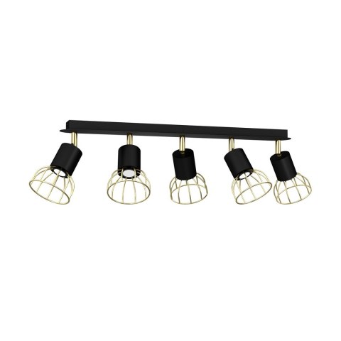 Lampa sufitowa DANTE Black/Gold 5x mini GU10