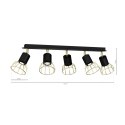 Lampa sufitowa DANTE Black/Gold 5x mini GU10