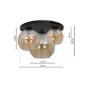 Lampa sufitowa SOFIA AMBER 3xE27