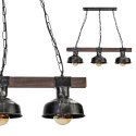 Lampa wisząca FARO BLACK/WOOD 3xE27