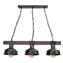 Lampa wisząca FARO BLACK/WOOD 3xE27