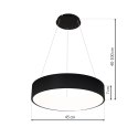 Lampa wisząca OHIO BLACK 40W LED 3000K-4000K